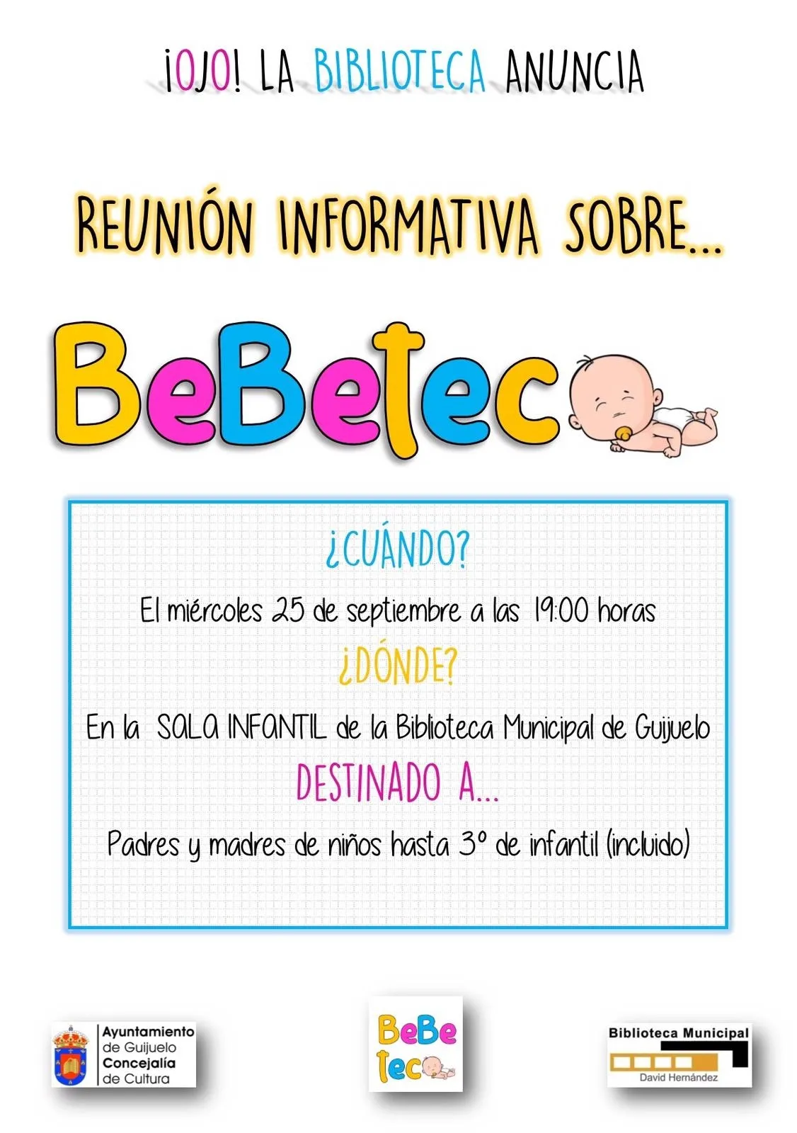 Foto 2 - El Ayuntamiento convoca una reuni&oacute;n informativa sobre la nueva temporada de la Bebeteca