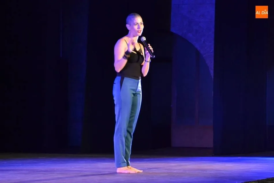 Patricia Sornosa durante su actuación en la Feria de Teatro 2018