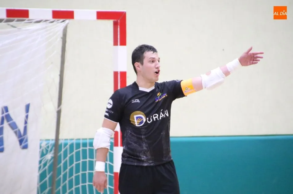 Miguel, portero del Piensos Durán Albense, en un partido anterior
