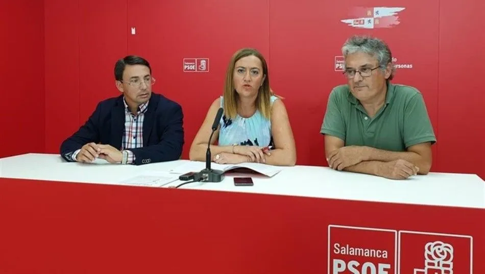 Los socialistas Fernando Pablos, Virgina Barcones y Fernando Rubio