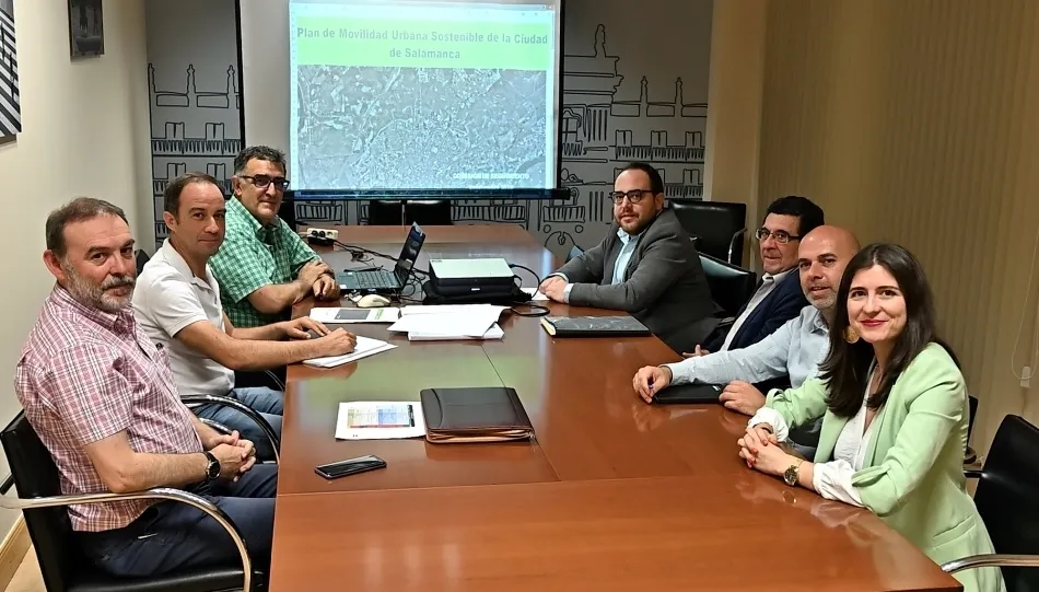 Reunión del Plan de Movilidad en el Ayuntamiento de Salamanca