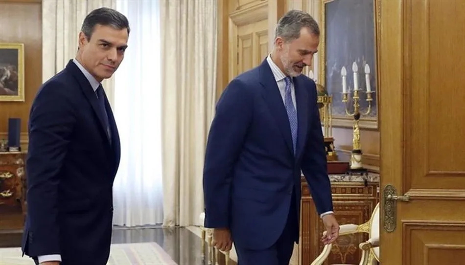 Reunión de Pedro Sánchez y Felipe VI