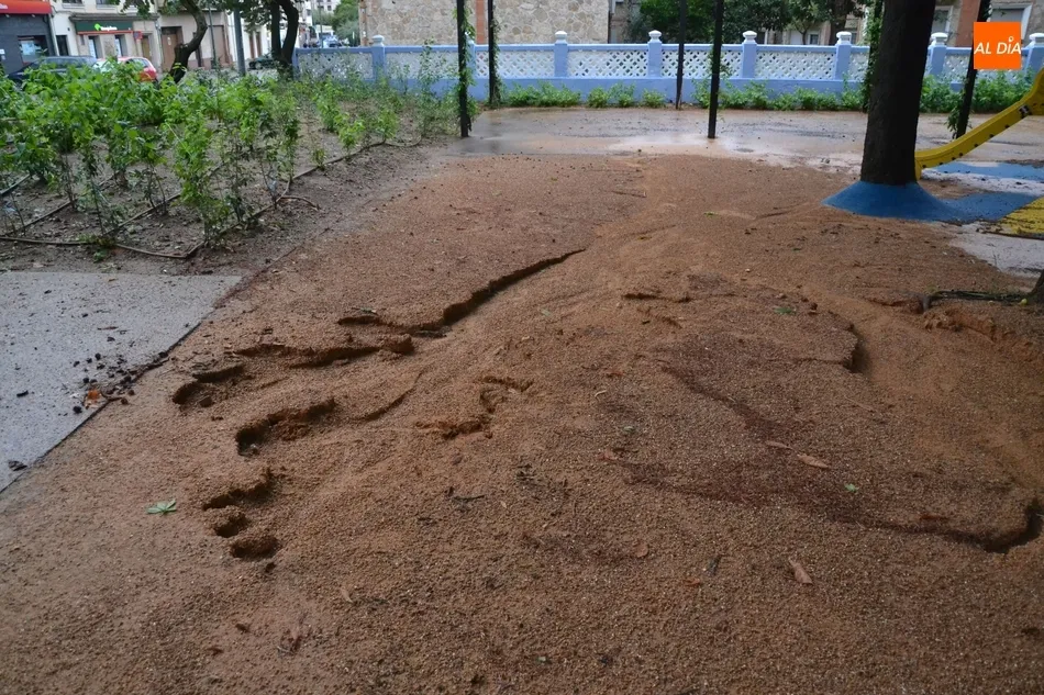 Foto 7 - La granizada causa estragos en las instalaciones deportivas y en el &lsquo;nuevo&rsquo; Parque de La...