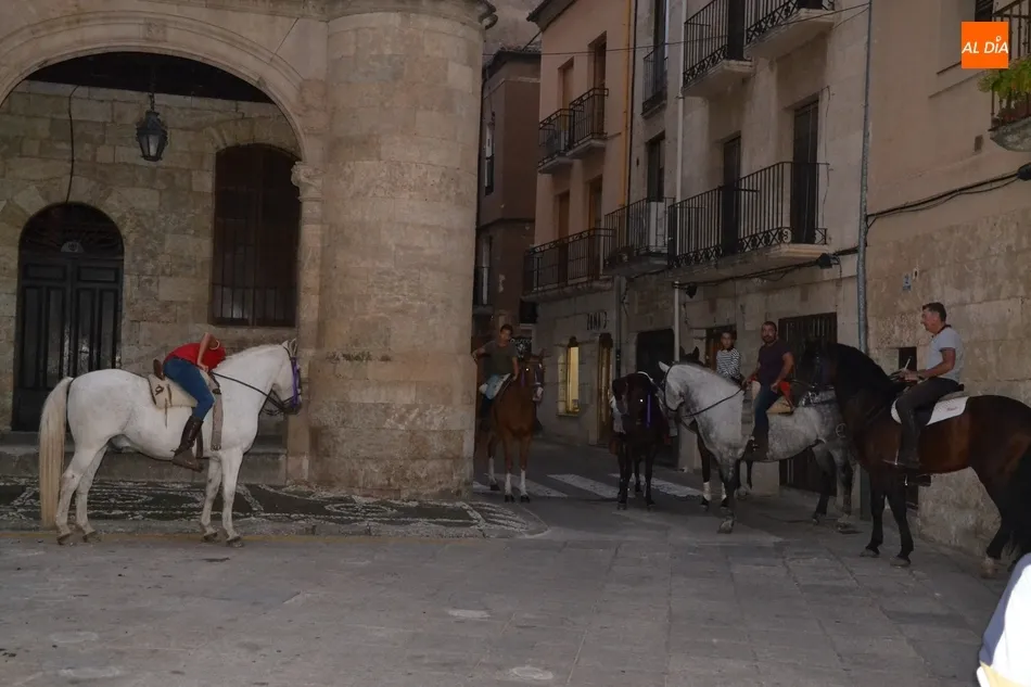Foto 5 - La Plaza Mayor se ti&ntilde;e de violeta con presencia incluida de caballistas  