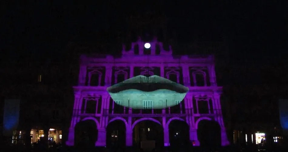 Obra del italiano Marco Morgese, ganador del concurso internacional de vioeomapping en Salamanca