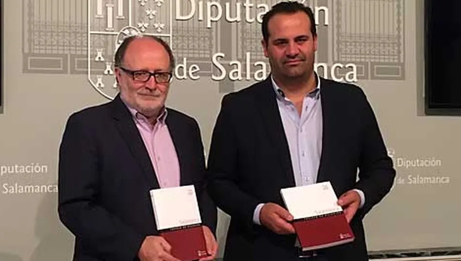 Mariano Esteban y David Mingo en la presentación del nº63 de Salamanca. Revista de Estudios