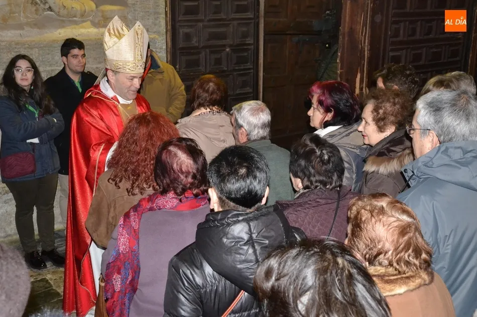 Raúl Berzosa despidiéndose de sus fieles el día que dijo adiós a la Diócesis de Ciudad Rodrigo