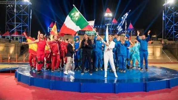 A la izquierda se puede distinguir a varios miembros del equipo de Ciudad Rodrigo en el plató de Eurogames