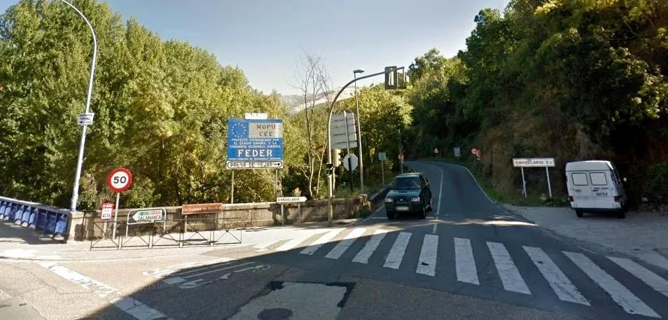 Carretera de Béjar a Candelario. Foto Google Maps