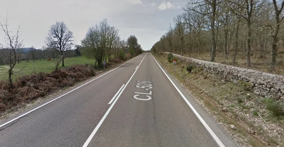 Zona de la CL-526 donde tuvo lugar el suceso