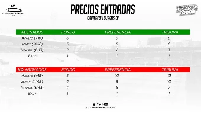 Foto 2 - Promoci&oacute;n especial del Salamanca UDS para las entradas de la Copa RFEF y del derbi
