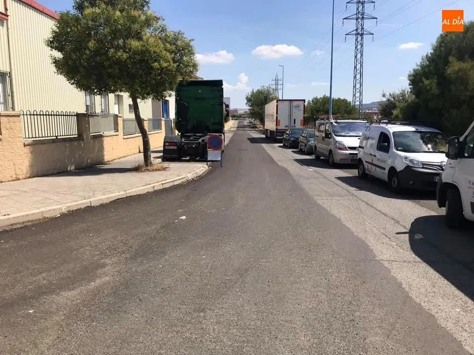 Finaliza el reasfaltado del polígono sur de Guijuelo