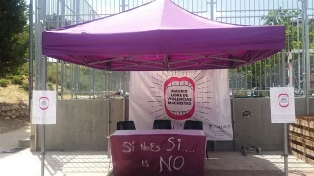 Punto violeta instalado en Madrid / Europa Press