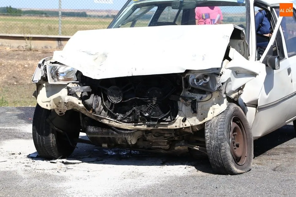 Estado de uno de los vehículos afectados. Foto de Víctor Sánchez