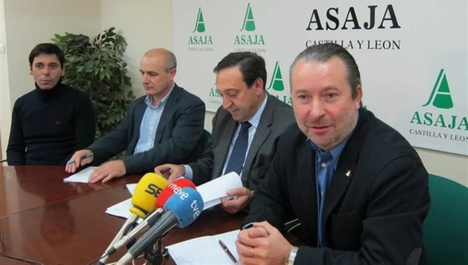 El presidente regional de Asaja, Donaciano Dujo, en una rueda de prensa anterior. Foto de Europa Press