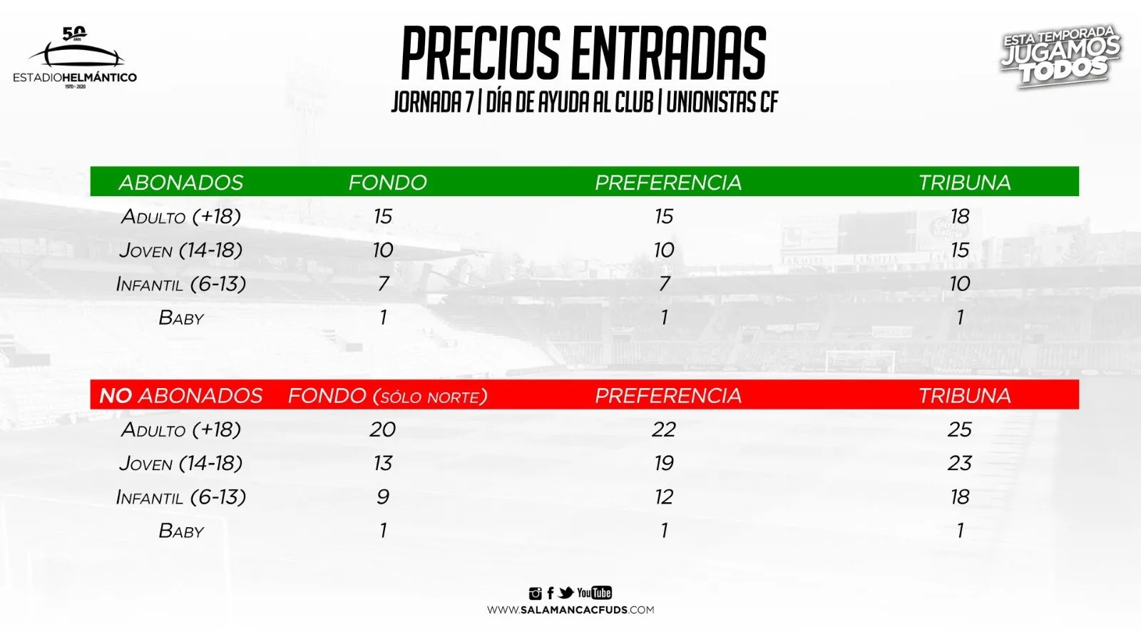Foto 2 - El Salamanca UDS rectifica y dejar&aacute; entrar gratis a sus abonados al partido de Copa RFEF