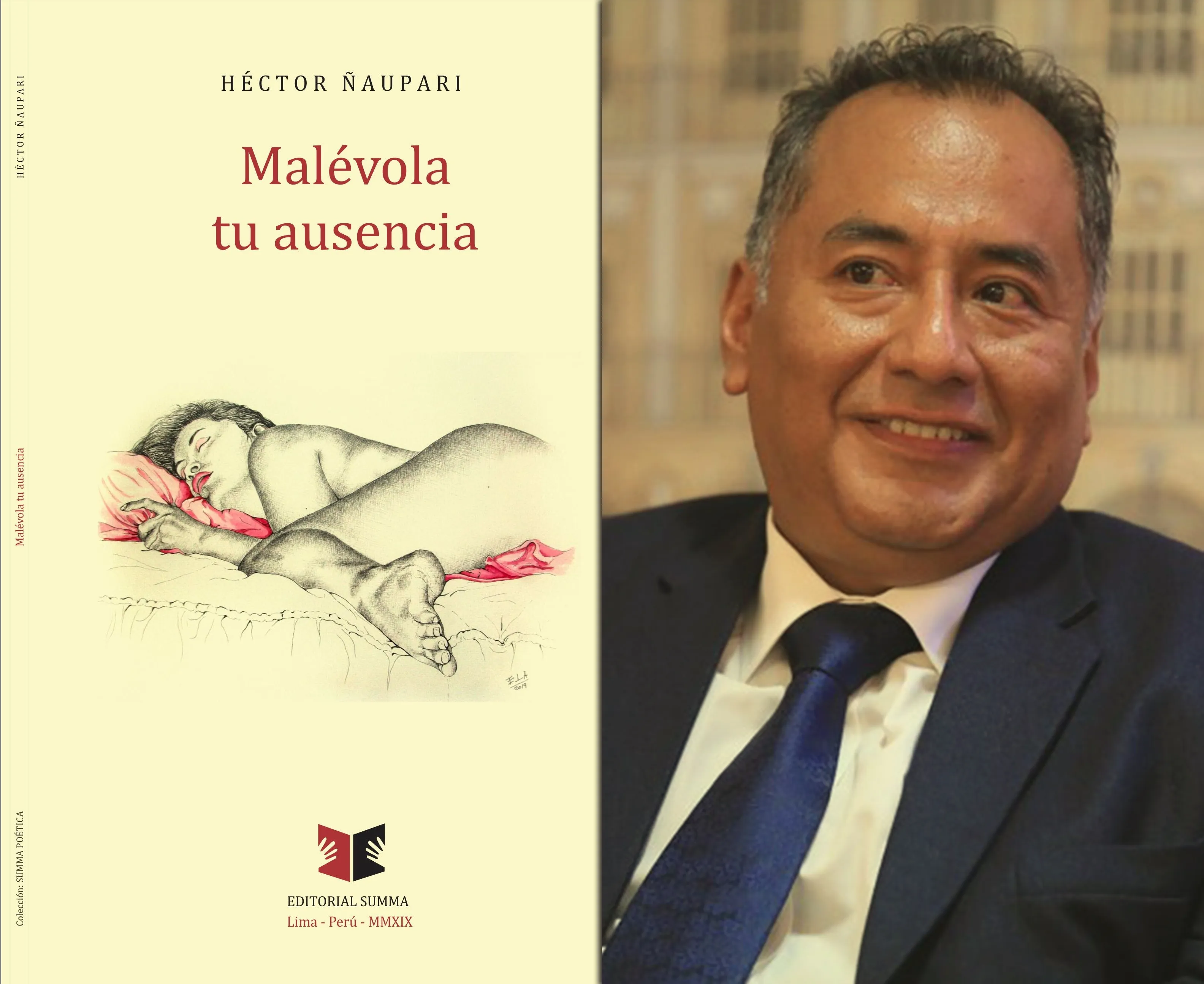 Ñaupari y la portada de su poemario