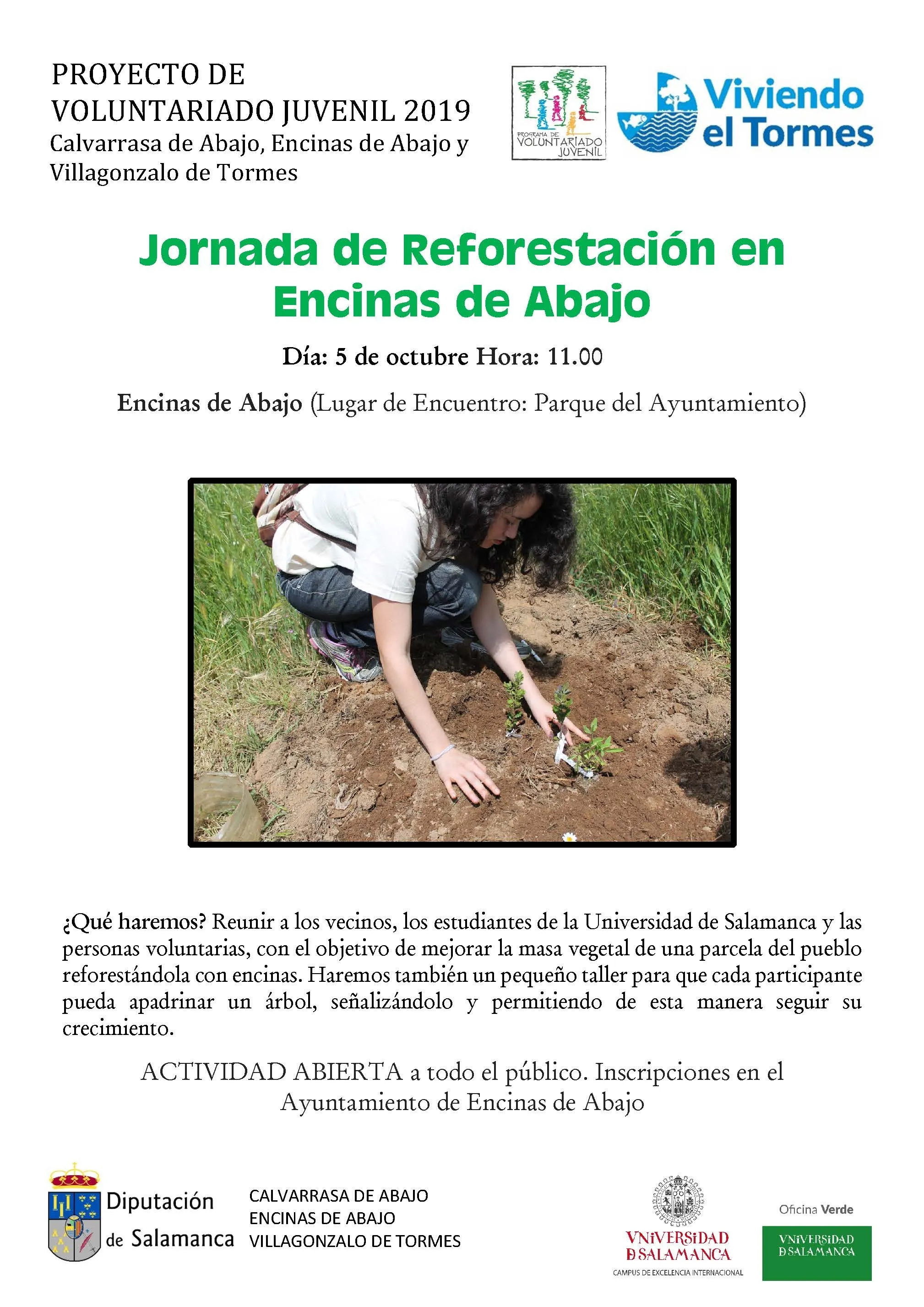 Foto 2 - Voluntarios plantar&aacute;n cincuenta &aacute;rboles en Encinas de Abajo este s&aacute;bado