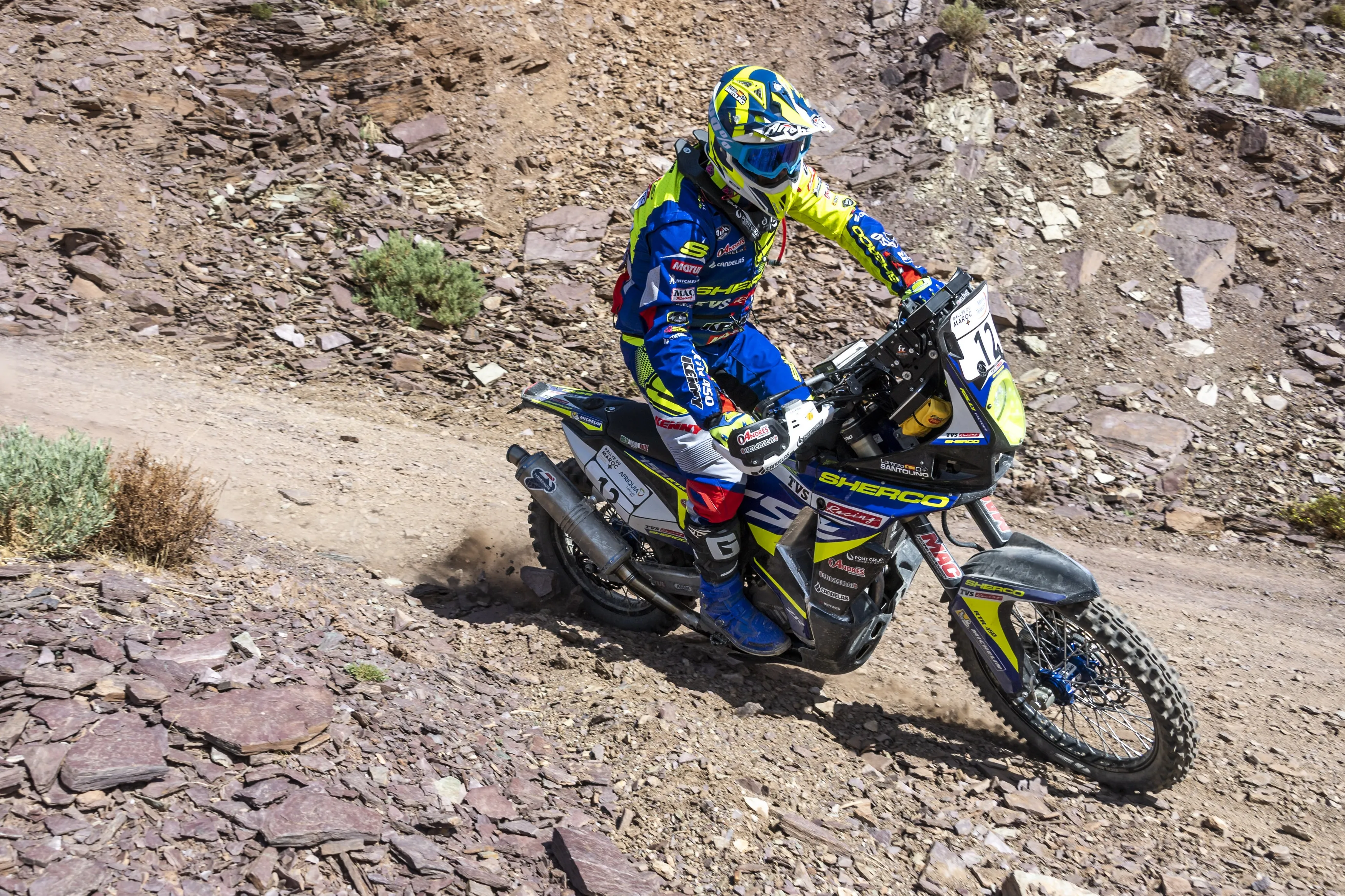 Lorenzo Santolino durante el Rally de Marruecos