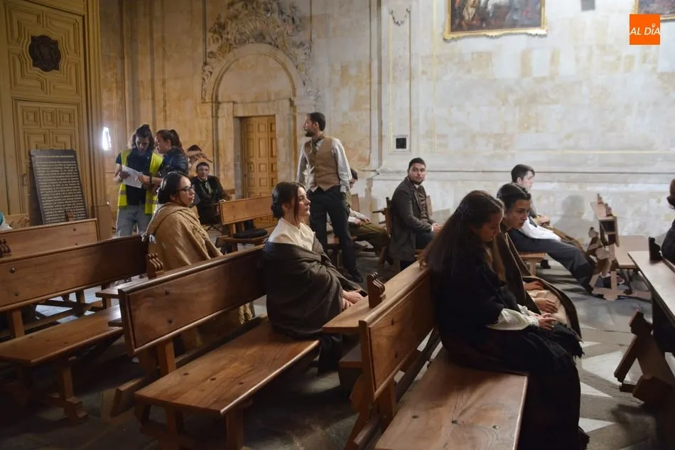 Foto 6 - Primeras tomas en Salamanca del rodaje de la pel&iacute;cula sobre el arzobispo Claret