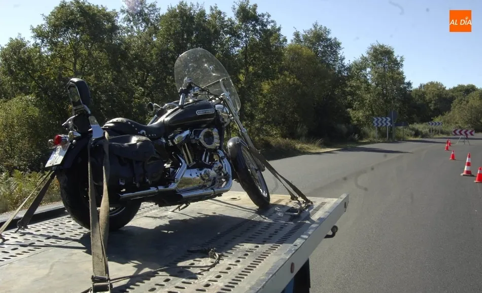 Moto involucrada en el accidente | Fotos Adrián Martín