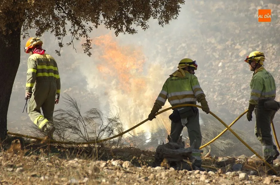 Foto 5 - El trabajo transfronterizo de extinci&oacute;n de incendios se pone a punto en la zona de las Serradillas ...