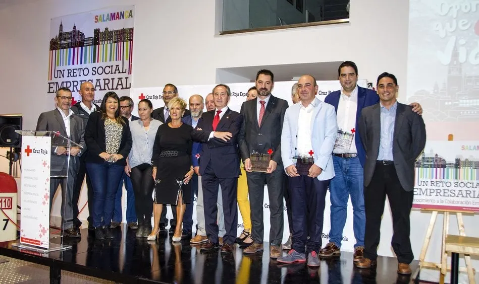 Reconocimiento de Cruz Roja al apoyo de las empresas salmantinas. Foto: Manuel Lamas