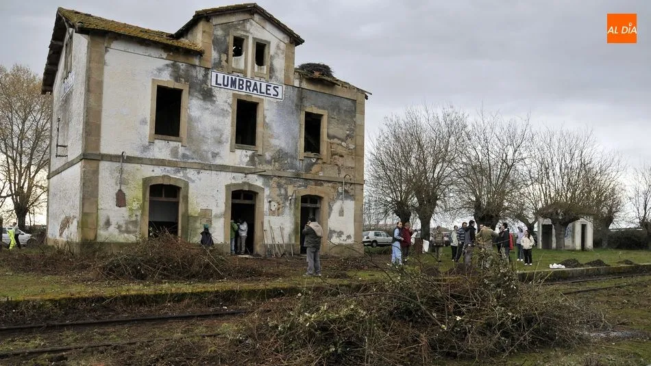 La estación de Lumbrales acogió la primera facendera en marzo de 2011 / E. Corredera