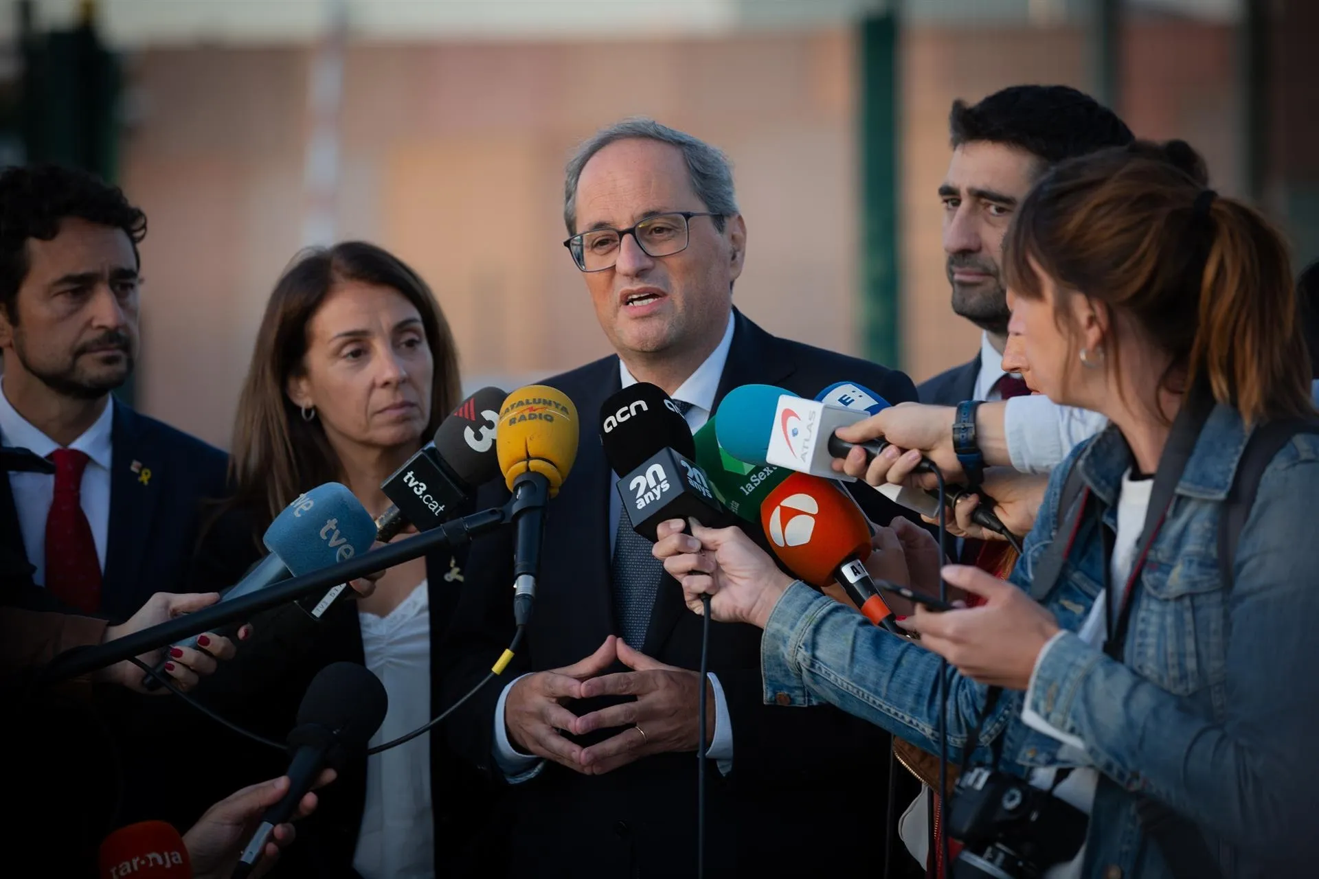 Torra atiende a los medios de comunicación / Europa Press