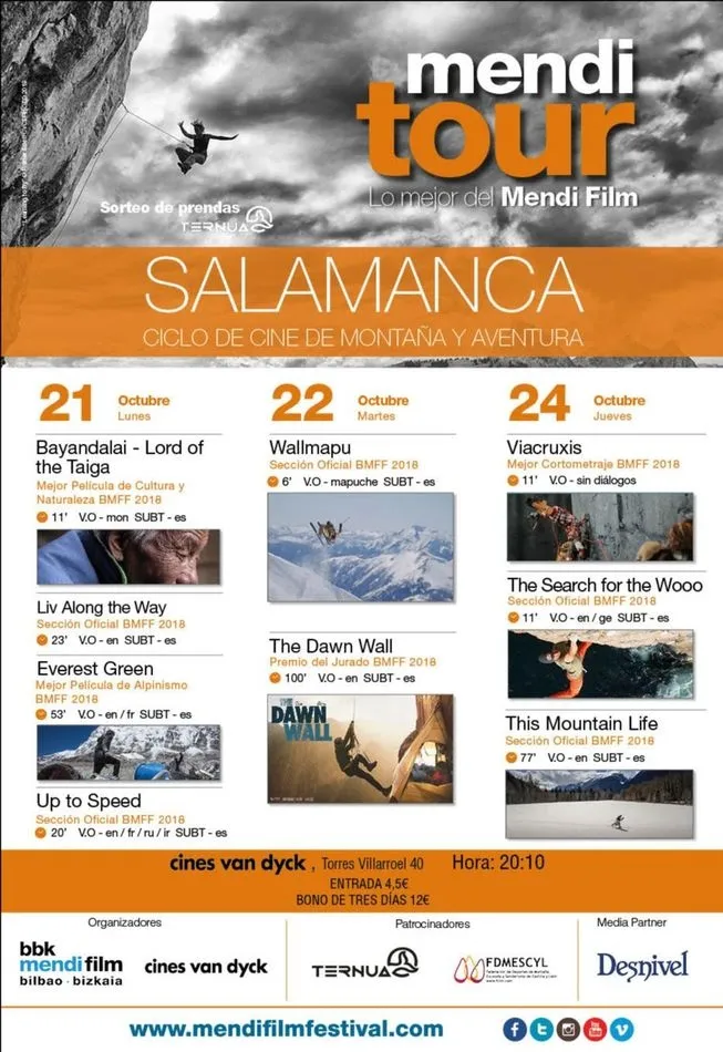 Foto 2 - El ciclo de cine de monta&ntilde;a y aventura &lsquo;Mendi Tour&rsquo; llega a&nbsp;Salamanca la pr&oacute;xima semana