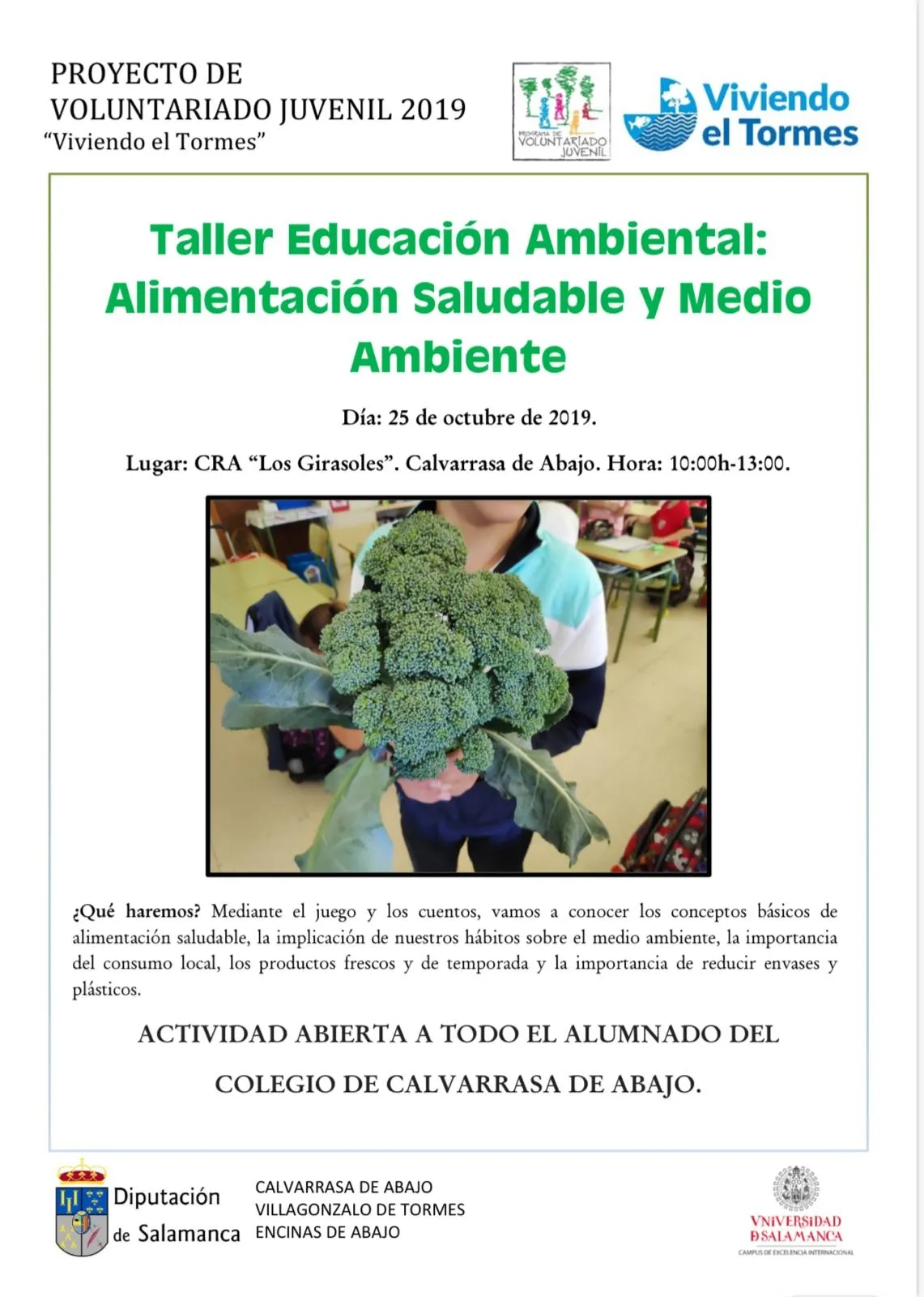 Foto 2 - La alimentaci&oacute;n saludable y el medio ambiente centrar&aacute;n un taller en Calvarrasa de Abajo