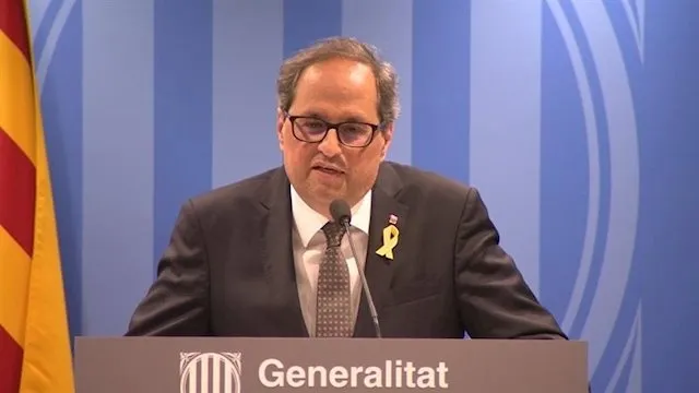 Quim Torra durante una comparecencia / Europa Press