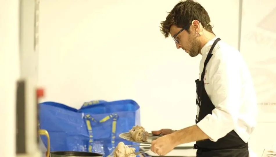 El pastelero Pol Contreras, en el Palacio de Congresos, en Salamanca