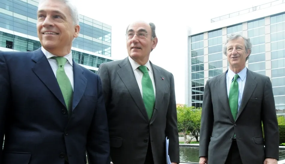 Ignacio Sánchez Galán, presidente de Iberdrola, en el centro