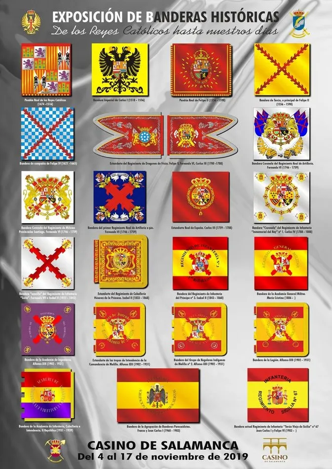 Foto 3 - La exposici&oacute;n de Banderas Hist&oacute;ricas de Espa&ntilde;a llega el lunes al Casino de Salamanca
