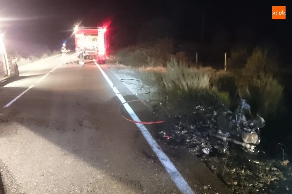 Foto 2 - Herido un motorista en Sard&oacute;n de los Frailes tras atropellar un jabal&iacute;  