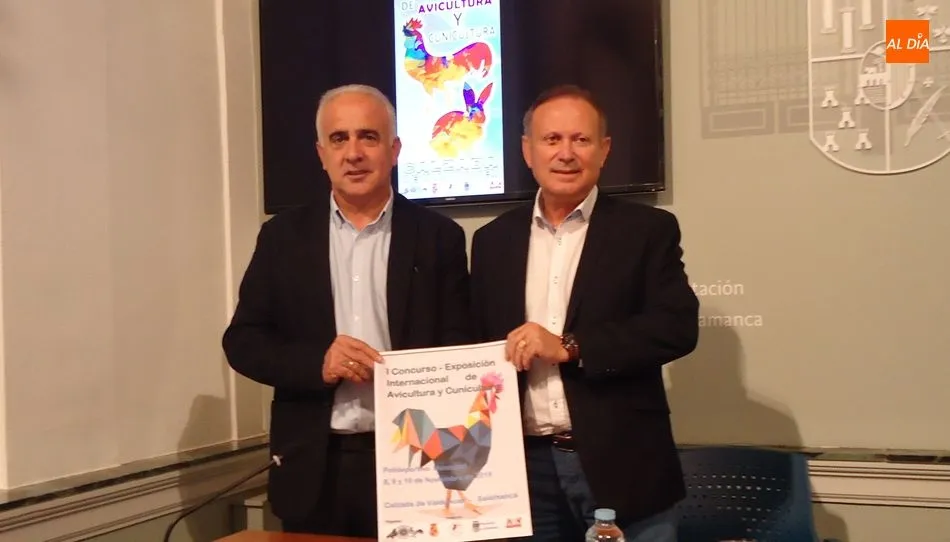 El diputado de Ferias, Jesús María Ortiz, y el alcalde de Calzada de Valdunciel, Román Hernández