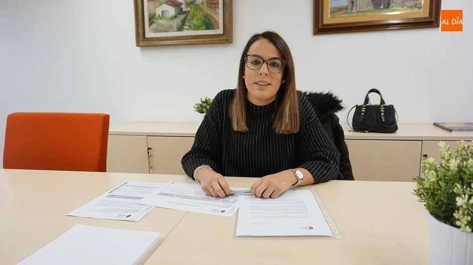 La concejala Laura Martín tras el pleno de aprobación de los presupuestos de Guijuelo para 2020