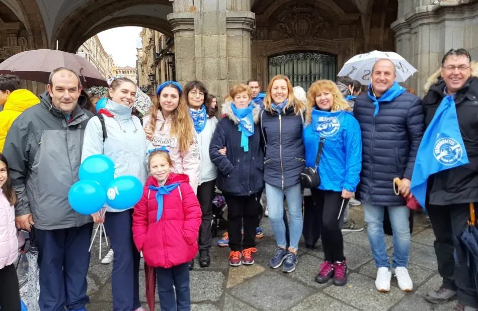 Integrantes de la Asociación de Diabetes participan en una marcha solidaria en Salamanca  