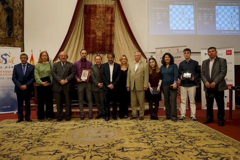 Presentación del II Festival de Ajedrez VIII Centenario en la Universidad de Salamanca