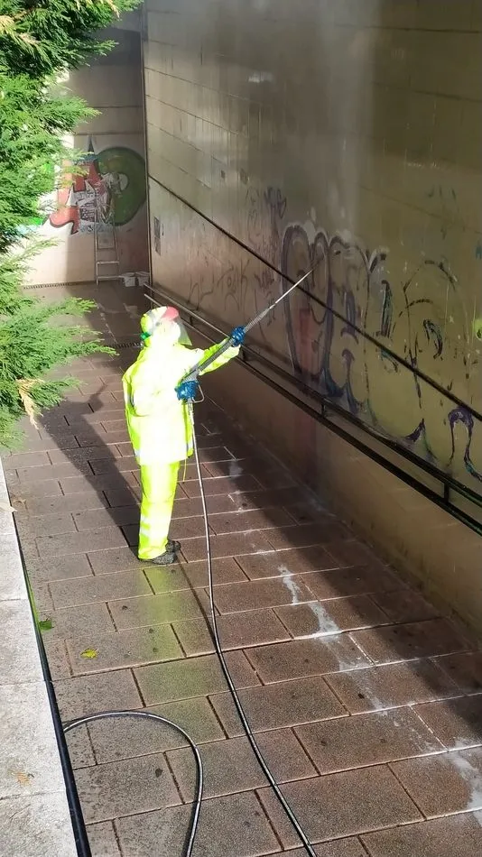 Foto 2 - Adi&oacute;s a las pintadas vand&aacute;licas y grafitis del t&uacute;nel peatonal del Paseo del Ferrocarril