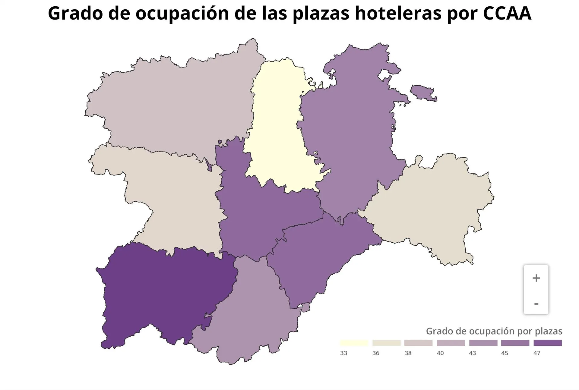 Grado de ocupación hotelera según provincias / Europa Press
