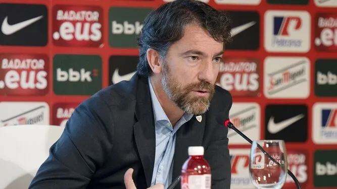 Aitor Larrazábal, en una rueda de prensa