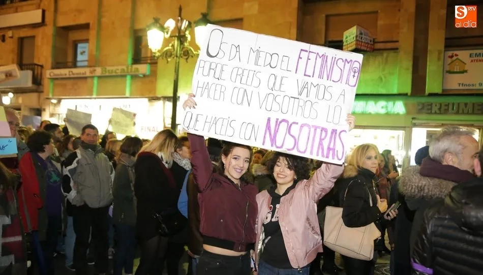 Manifestación contra la violencia machista en Salamanca. Foto de archivo