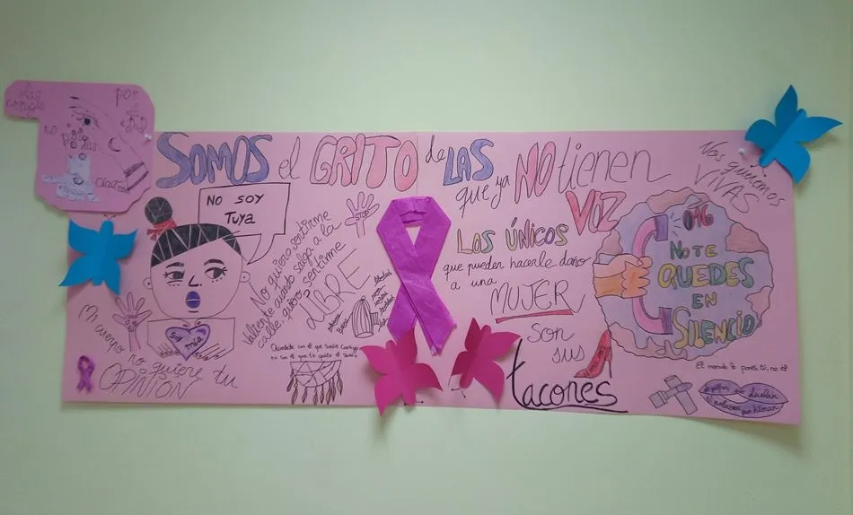 Foto 3 - Los alumnos de la acci&oacute;n formativa &lsquo;El SAD en Alto &Aacute;gueda&rsquo; conmemoran el 25N  