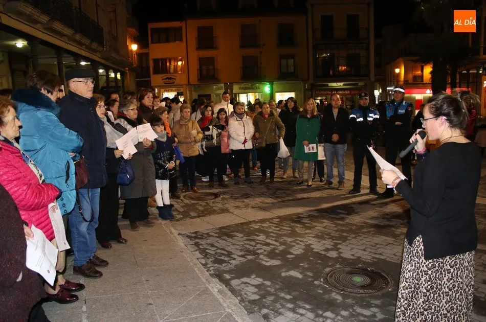 Lectura de manifiesto en la Plaza Mayor.