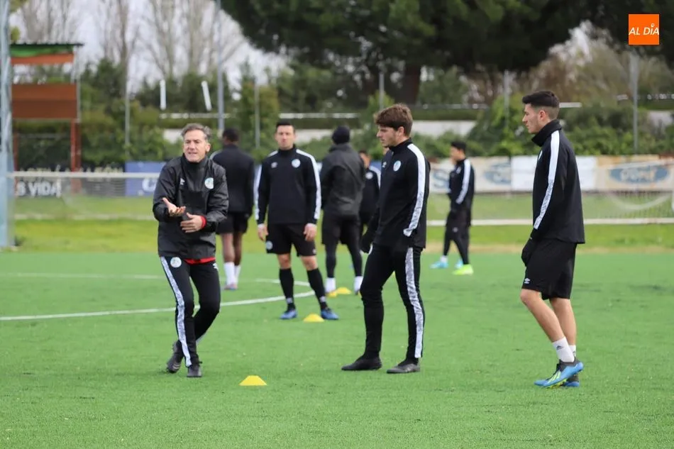 Larrazábal, en su primer entrenamiento