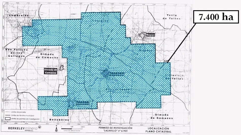 Mapa de la zona a las que se circunscribía el proyecto de investigación Lazarillo