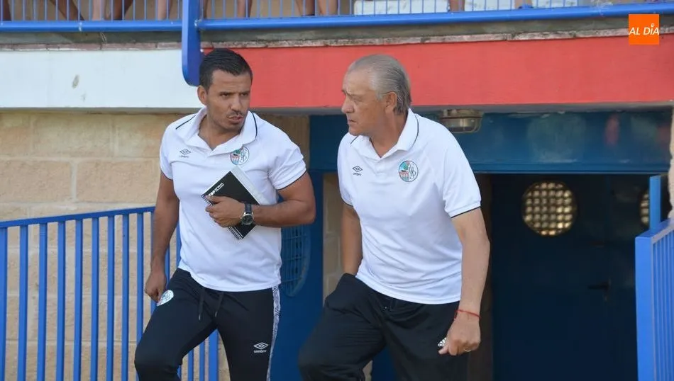 Dueñas y Trejo, a su llegada a Salamanca, cuando ejercían como segundo y primer entrenador del Salamanca UDS