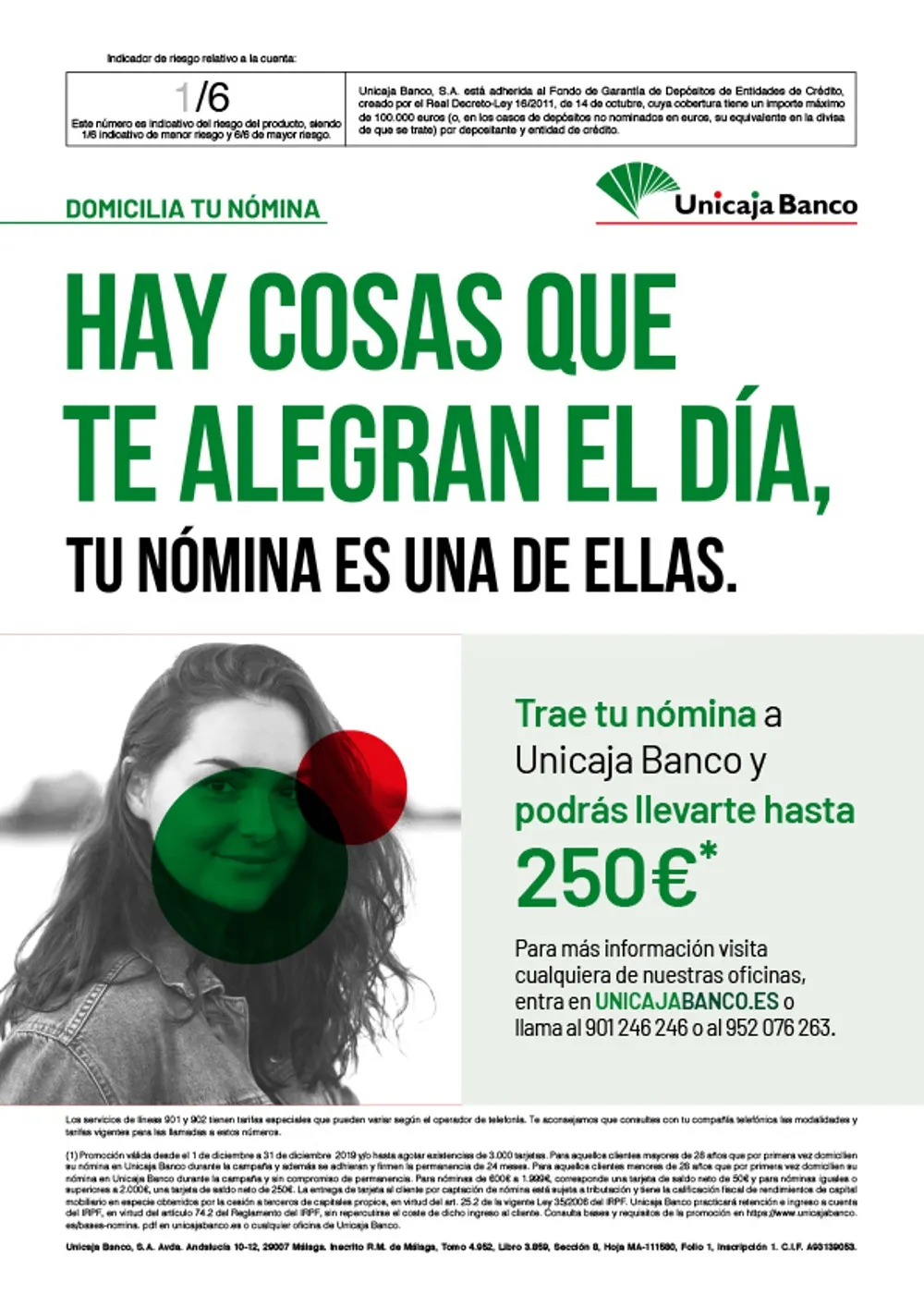 Foto 2 - Unicaja Banco vuelve a bonificar la domiciliaci&oacute;n den&oacute;mina con una tarjeta de hasta 250 euros